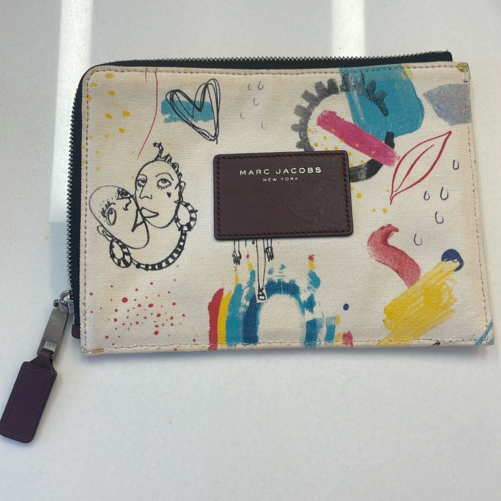 Marc Jacob’s Art denim clutch pouch
